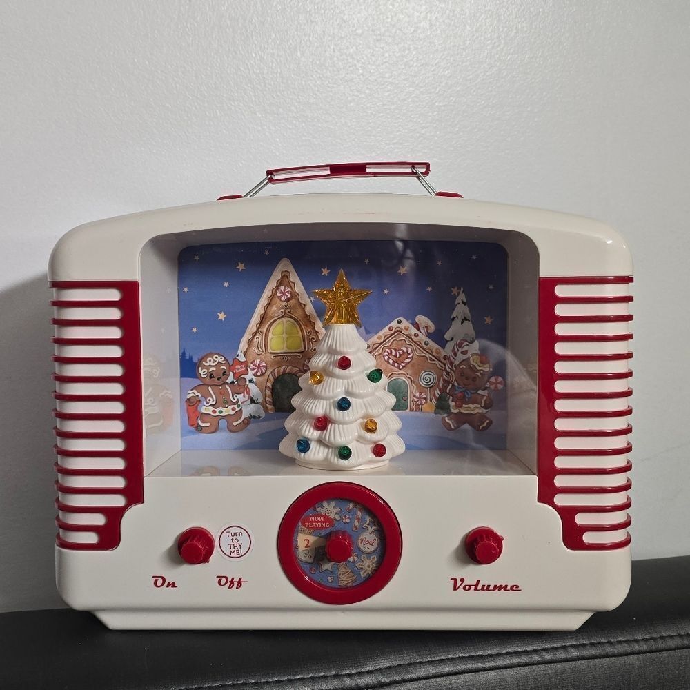 Mr. Christmas Retro Illuminated Holiday Radio Plays 6 Christmas Songs New